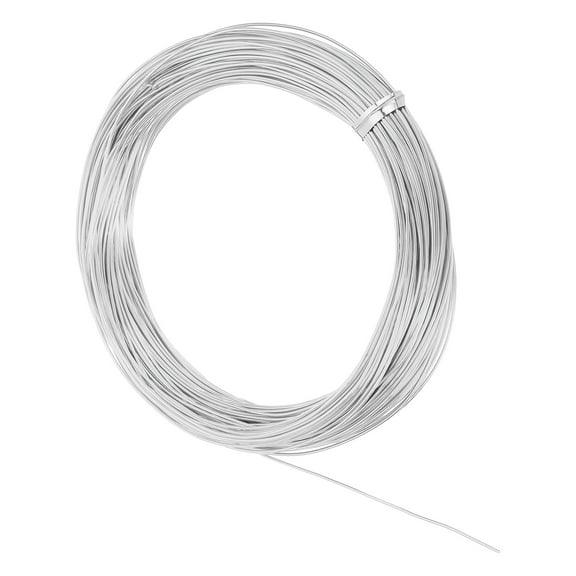 Uxcell 20 Gauge 0.8mm Aluminum Wire, 100 Feet Bendable Metal Craft Armature Wire, Silver Tone