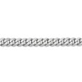thumbnail image 2 of Real 14kt White Gold 5.75mm Flat Beveled Curb Chain Chain Bracelet; 7 inch; for Adults and Teens; for Women and Men, 2 of 4