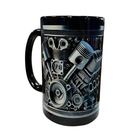 V8 Engines Stainless Steel Cup, 14 OZ V8 Engine Coffee Mug, Creative Car Engine Coffee Cup with Insulated Handle, 2025 Novelty Automobile Engine Coffee Mug
