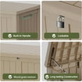 thumbnail image 3 of PATIOEASY 180 Gallon Deck Box, Lockable, UV-Resistant, Resin Outdoor Storage Box Waterproof, Patio Toys Storage Box for Bicycles, Skis, Tables-Coffee, 3 of 7
