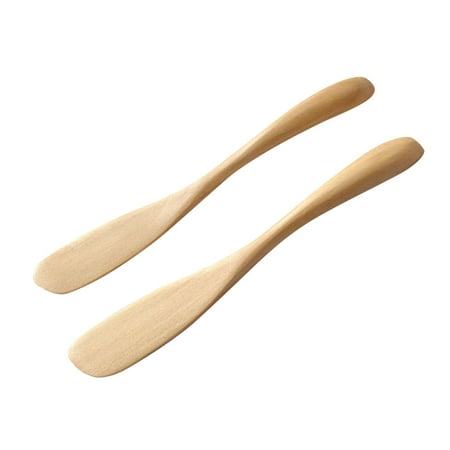 

2PCS Wooden Butter Pastry Cream Cheese Jam Spreaders Cake Decorating Baking Tools