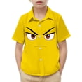 thumbnail image 2 of Piuwrlz Yellow Short Shirts Sleeve Teen Boys Graphic polo Pocket Pullover T Shirts Yellow Size 8 Years, 2 of 9