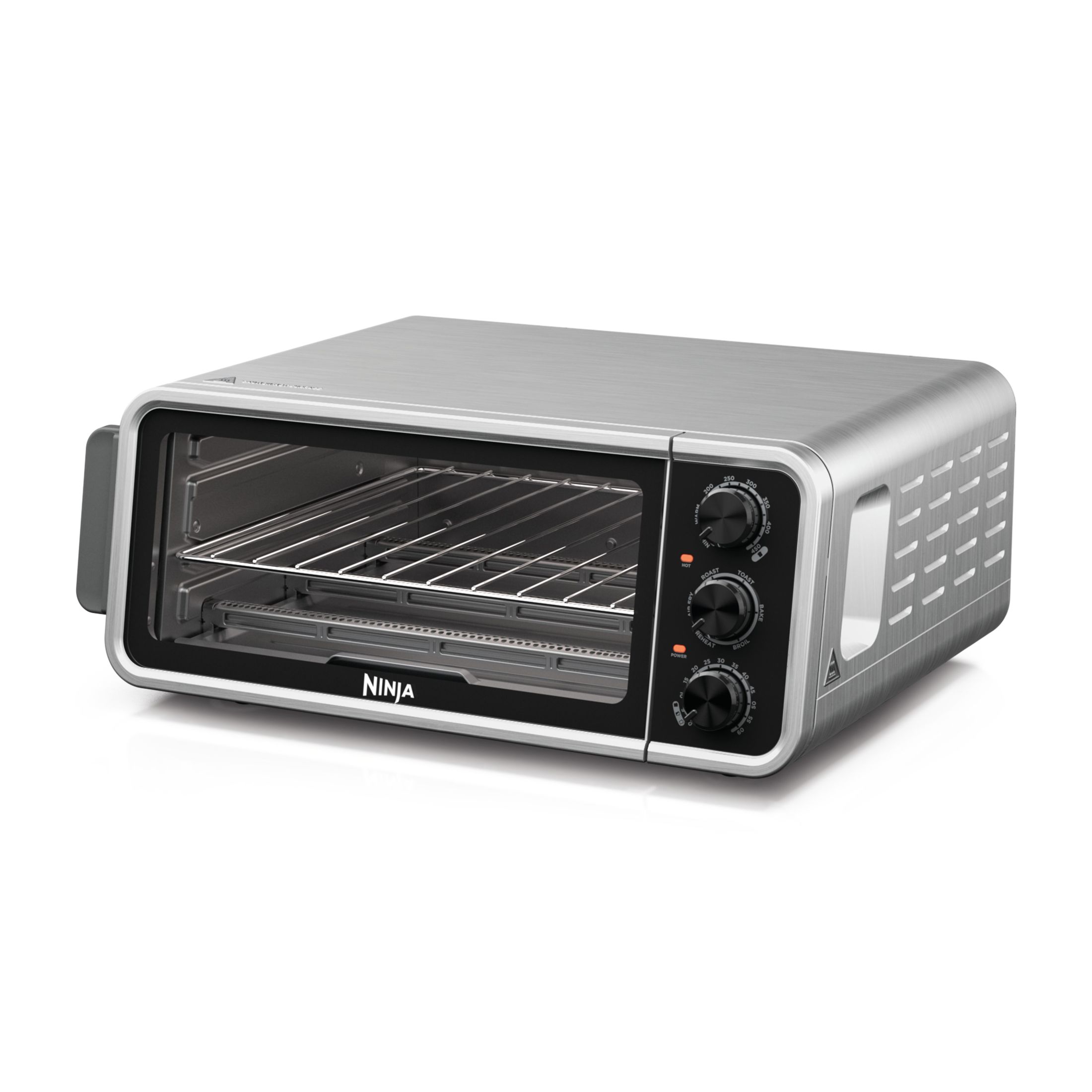 Ninja Flip Toaster Oven & Air Fryer, 6-in-1, Flip Up & Away for Storage, Roast, Toast, Bake & More, SP050 Silver