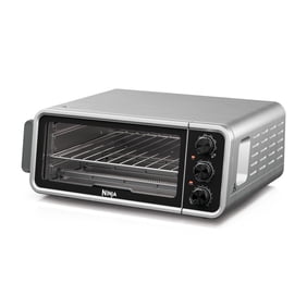 Ninja Flip Toaster Oven & Air Fryer, 6-in-1, Flip Up & Away for Storage, Roast, Toast, Bake & More, SP050 Silver