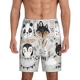 thumbnail image 1 of Balery Funny Animals Series Pantalones cortos de pijama de punto de algodón para hombre con cinturilla y bolsillos-Medium, 1 of 6