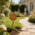 thumbnail image 5 of Iron Four Leaf Clover Garden Stake Outdoor Yard Art Decoration for Garden Patio Flower Bed Easter Decorations, 5 of 6