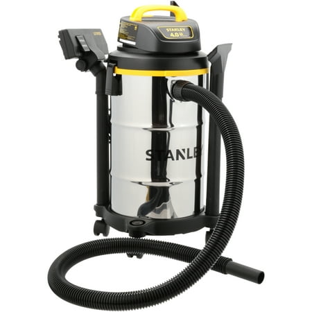 Stanley, SL18130, 5 Gallon, 4HP Stainless Steel Wet/Dry Vac 11 Pc Box