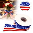 thumbnail image 2 of Patriotic Ribbon, Red White Blue Striped 4th of July Ribbon for Wreaths, Bows, Crafts, Independence Day Memorial Day Veterans Day Decorations, 2 of 9