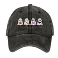 thumbnail image 2 of Black Vintage Adjustable Dad Hats Women's Halloween Printed Baseball Cap Cotton Unstructured Low-Profile Adjustable Fit - UPF 51 - for Running, Workouts & Outdoors A, 2 of 3
