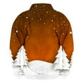 thumbnail image 3 of GERsome Men's Quarter Zip Christmas Sweatshirt, Xmas Snowflake Graphic Long Sleeve Fleece Sweatshirt Pullover Tops Sizes S-4XL（Orange/L）, 3 of 3