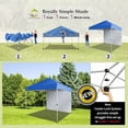 thumbnail image 6 of CROWN SHADES 8x8 Pop Up Canopy with 1 Side Wall One Push Setup Easy Outdoor Sun Shade for Events Parties Camping Blue, 6 of 6