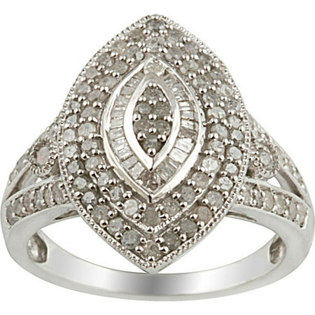 1 Carat T.W. Diamond Ring in Sterling Silver, Size 7