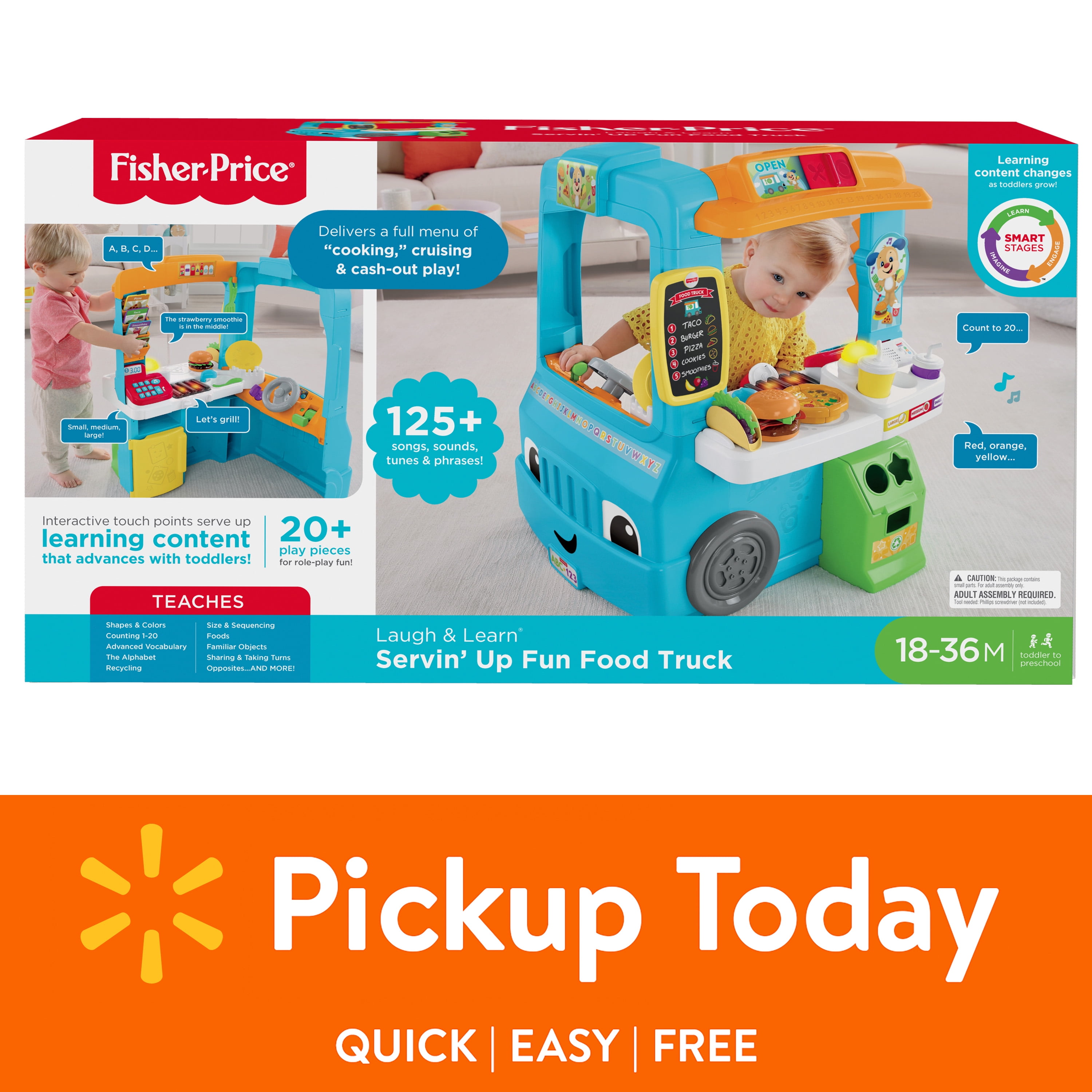 Fisher Price Laugh Learn Servin Up Fun Food Truck Walmart Com
