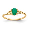 thumbnail image 1 of 14k Yellow Gold Emerald Birthstone Ring May, 1 of 6