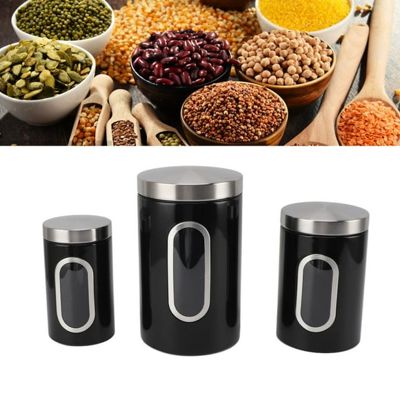 3Pcs Kitchen Canisters Set for Organizer Visible Food Tea Jar Jar Food Jars Canisters