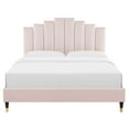 thumbnail image 5 of Modway Elise King Performance Velvet Platform Bed in Pink, 5 of 10