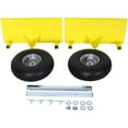 thumbnail image 3 of Heavy Duty Panel Dolly, Adjustable Door Dollys with Wheel, 2 10" Pneumatic Wheels 600LBS Load Bearing for Drywall Sheet Heavy Appliance & Material Handling All Terrain Moving Cart Panel Yellow, 3 of 18