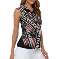 thumbnail image 4 of HUIACONG Vintage Distressed American Flag Workout Tank Tops, Stretchy Golf Shirts for Tennis Hiking, Casual Sleeveless Womens Sleeveless Golf Shirt, 4 of 7