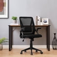 thumbnail image 4 of VECELO Mid-Back Swivel Ergonomic Office Chair with Adjustable Arms, Mesh Lumbar Support for Computer Task Work, Black, 4 of 4