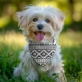 thumbnail image 2 of Dog Bandana 1 Pack,Black and White Geometric Boho Pattern Bandanas for Dogs,Cat Bandana,Small/ Large Dog Bandana 2 Size,Dog Bandanas Girl Boy, 2 of 5