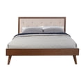 thumbnail image 5 of Linon Payson Platform Bed, Walnut Brown and Oatmeal Fabric, Queen, 5 of 8