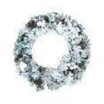 thumbnail image 2 of Corona de Navidad flocada de nieve, corona de Navidad, corona de puerta artificial, corona de nieve para festival, vacaciones, hogar, fiesta, jardín,, 2 of 9