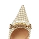 thumbnail image 2 of Zapatos de tacón fino para mujer, de tela a cuadros, con punta puntiaguda y cadena de metal, de lujo, de tacón medio, sexys, 2 of 5