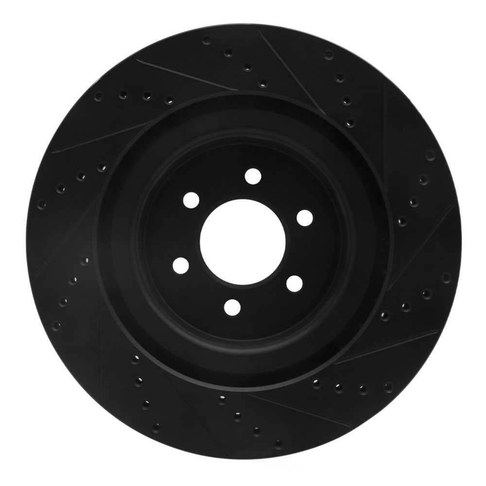 Dynamic Friction Company 633-40022L DFC Brake Rotor - Drilled And Slotted - Black