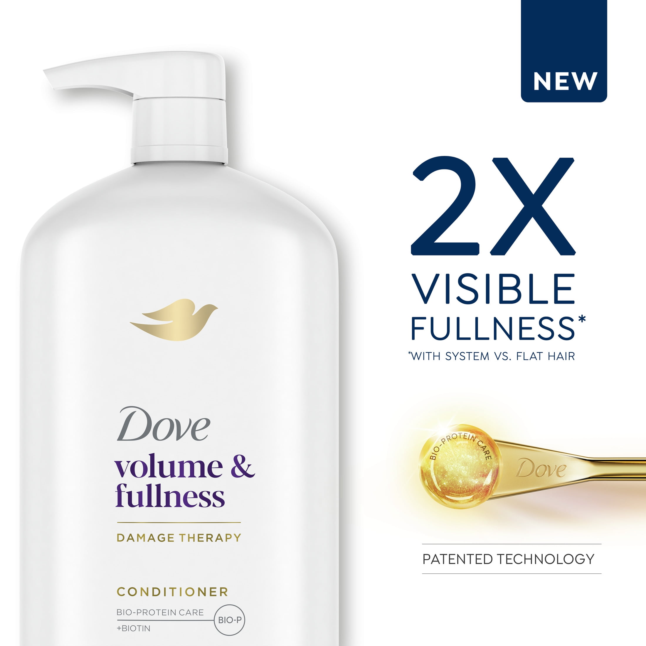 Dove Volume and Fullness Daily Conditioner with Biotin Complex, 31 fl oz