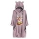 thumbnail image 1 of Top de manga larga con cuello redondo y capucha para mujer con estampado navideño y bolsillo suelto para mujer Pompotops FGAJ11164, 1 of 6