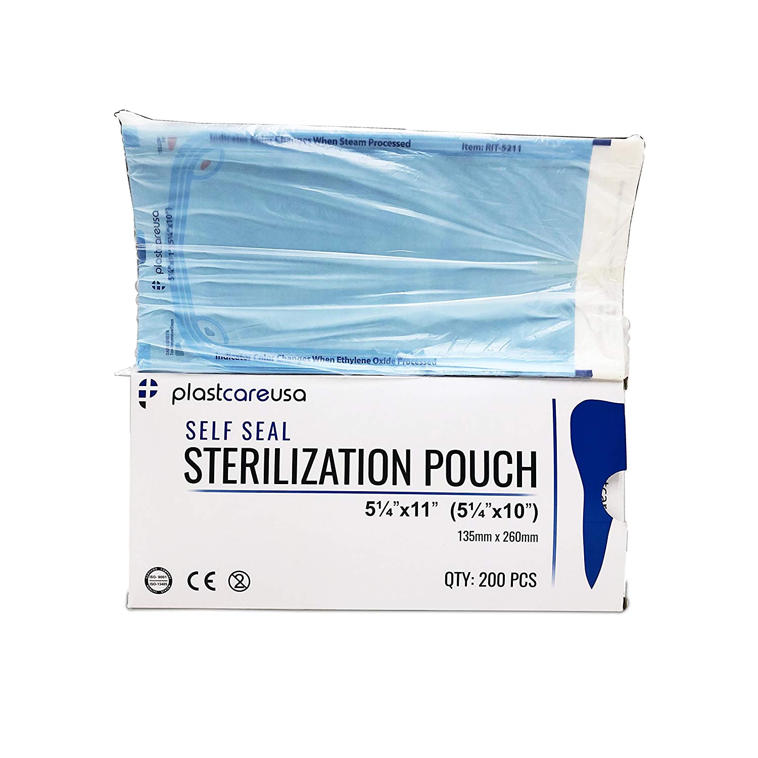 200 5.25" x 10" SelfSterilization Pouches for Cleaning Tools, Autoclave Sterilizer Bags for