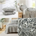 thumbnail image 5 of Southshore Fine Living, Inc. Ashanti Collection Oversized Quilt Twin Bedding Set Lightweight, Soft Coverlet Bedspread 2-Piece with one Matching sham (69 in Wide x 98 in Long), Grey, Twin/Twin XL, 5 of 8