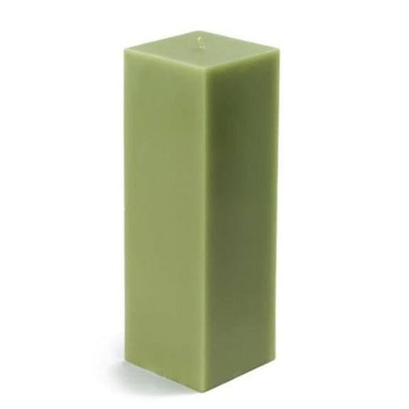 CPZ-157-0 3 x 9 in. Sage Square Pillar Candle, Green