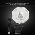 thumbnail image 2 of Lampe à LED Transparente Support de Support de Support en Verre Cristal Clair Blanc avec Nous Adaptateur, 2 of 14