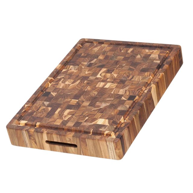 Tabla de cortar Teakhaus Butcher Block para tallar, grande, extra gruesa