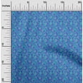 thumbnail image 2 of oneOone Polyester Spandex Medium Blue Fabric Floral Craft Projects Decor Fabric Printed By The Yard 56 Inch Wide, 2 of 5