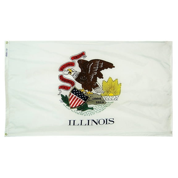 Illinois State Flag 4x6 ft. Nylon Official State Design Specifications.