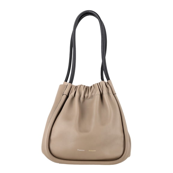 Pre-Owned Proenza Schouler Large Ruched Tote Bag in Beige Leather