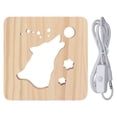 thumbnail image 1 of Oubit Night Lamp,Wooden 3D LED Light Wooden DLED Light Wolf Night Light Performance Driven, 1 of 9