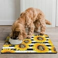 thumbnail image 2 of Retro Sunflower Graphic Dog Feeding Mat - Waterproof Pet Placemat with Rustic Aesthetic, Multi-Layer Protection for Floors, 2 of 3