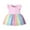 Pink, variant on Utlike Girls Outfit Sets Multicolor Dress Clothes Sleeveless Toddler Rainbow Baby Ruffle Girls Playtime Sets Size 12 Months-18 Months