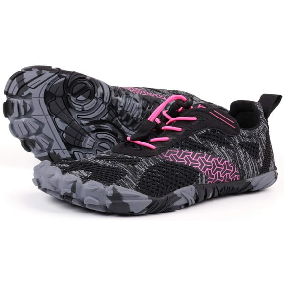 Joomra, zapatillas minimalistas para mujer, para acampar, senderismo, senderismo, entrenamiento, cinta de correr, zapatillas para caminar descalzo, color rojo, talla 11