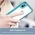 thumbnail image 3 of Case for iPhone XR Case Slim Dropproof [Defend from Drop/Scratch/Slip/Fingerprint] Clear Acrylic Hard Back Soft TPU Bumper Hybrid Phone Cover for iPhone XR-Crystal Blue, 3 of 15