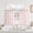 Pink, variant on Short Linen Curtains 30 Inch Length for Cafe, Semi Sheer Light Filtering Panels Back Tab and Rod Pocket Country Decor Drapes for Basement/Small Window, Pink, 2 Panels, 34 x 30 Inch