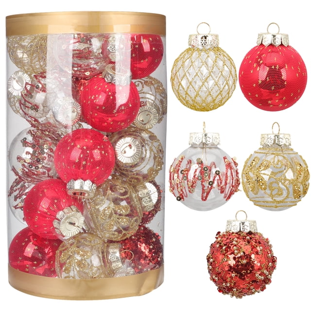 KAKOWELY 25 bolas navideñas irrompibles para decorar el árbol de Navidad.