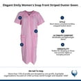 thumbnail image 5 of Elegant Emily  Snap Front Striped Duster Gown (Women), 5 of 5