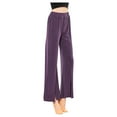 thumbnail image 2 of Lolmot Women's Loose High Waist Yoga Pants Slit Flowy Sport Workout Sweatpants Elastic Waist Modert Casual Loose Wide Leg Trousers Gym Pants Beach Draping Trousers, 2 of 5