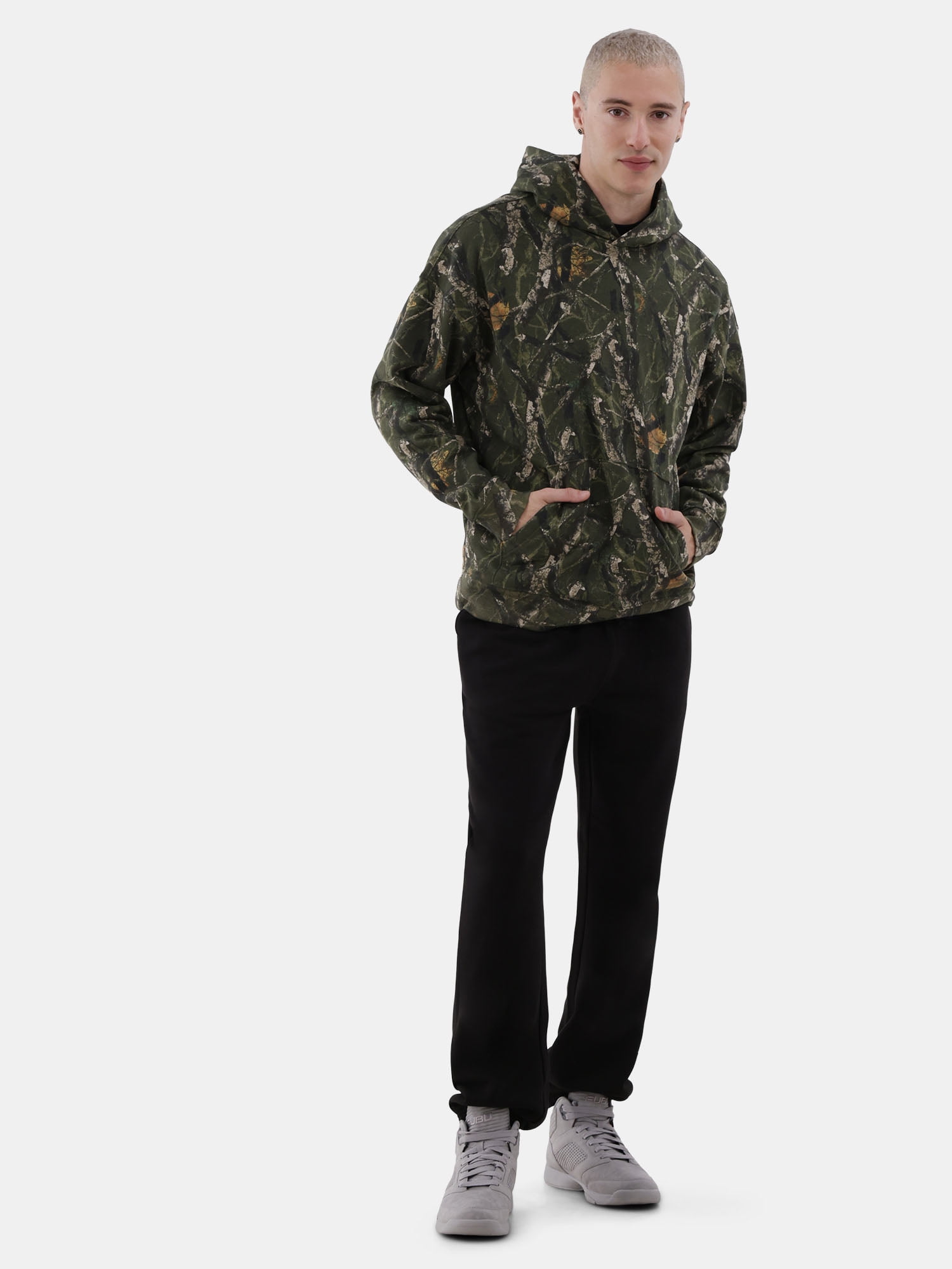 No Boundaries All Gender Oversized Fleece Hoodie Sweatshirt, 1 or 2-Pack, Men's