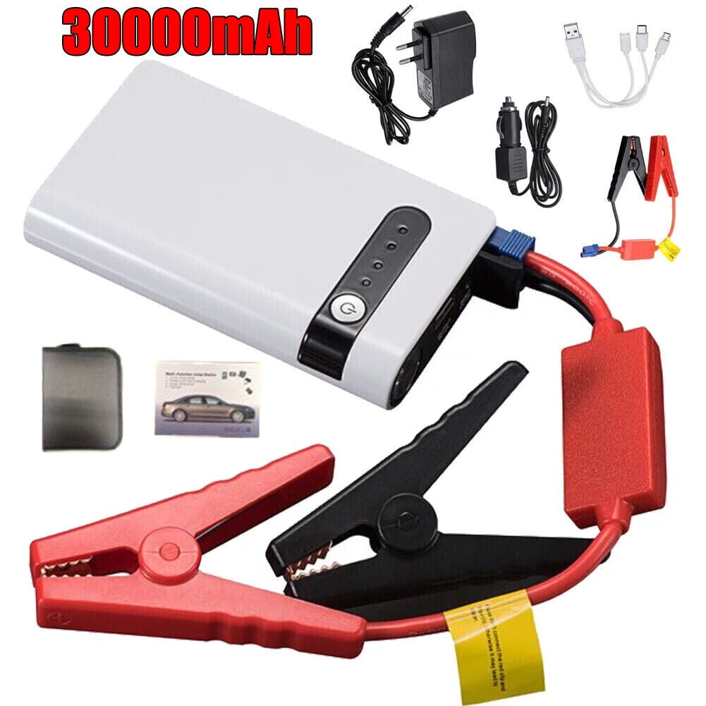 Portable 30000mAh Car Jump Starter Booster Jumper Box Power Bank Battery Charger