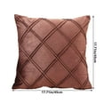 thumbnail image 3 of Btomtd 17.7x17.7 in Plaid Flannel Pillow Cover Decorative Pillow Case Gorgeous Living Room Sofa Cushion Home Pillowcase Patterned Decor, Watermelon Red, 3 of 6